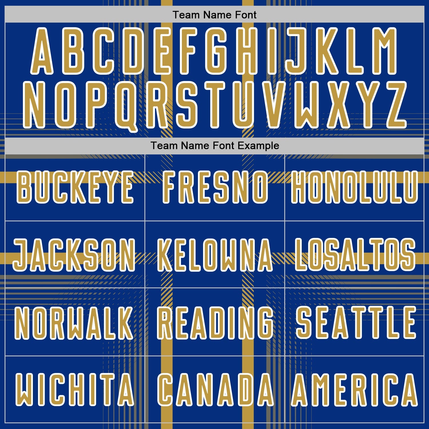 Custom Royal Old Gold-White Lines Sublimation Soccer Uniform Jersey