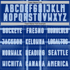 Custom Royal Light Blue-White Lines Sublimation Soccer Uniform Jersey