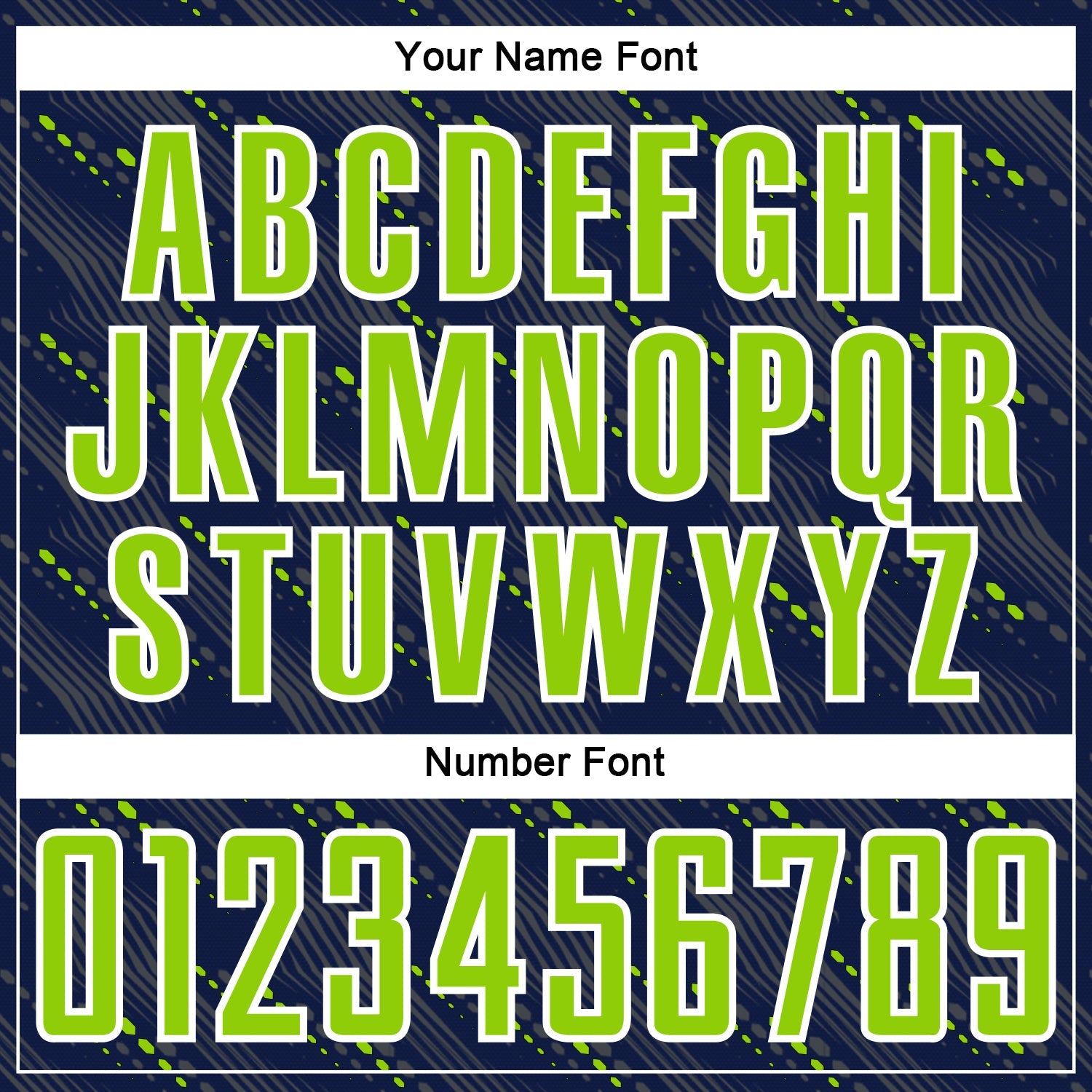 Custom Navy Neon Green-White Slant Lines Sports Sublimation Soccer Uniform Jersey