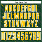 Custom Green Yellow-White Slant Lines Sports Sublimation Soccer Uniform Jersey