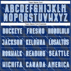 Custom Royal Light Blue-White Slant Lines Sports Sublimation Soccer Uniform Jersey