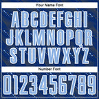 Custom Royal Light Blue-White Slant Lines Sports Sublimation Soccer Uniform Jersey