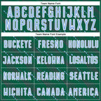 Custom Kelly Green Light Blue-White Slant Lines Sports Sublimation Soccer Uniform Jersey