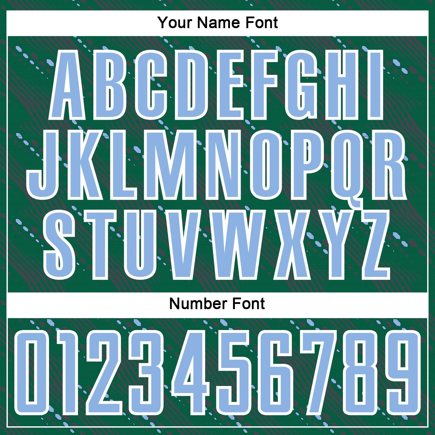 Custom Kelly Green Light Blue-White Slant Lines Sports Sublimation Soccer Uniform Jersey