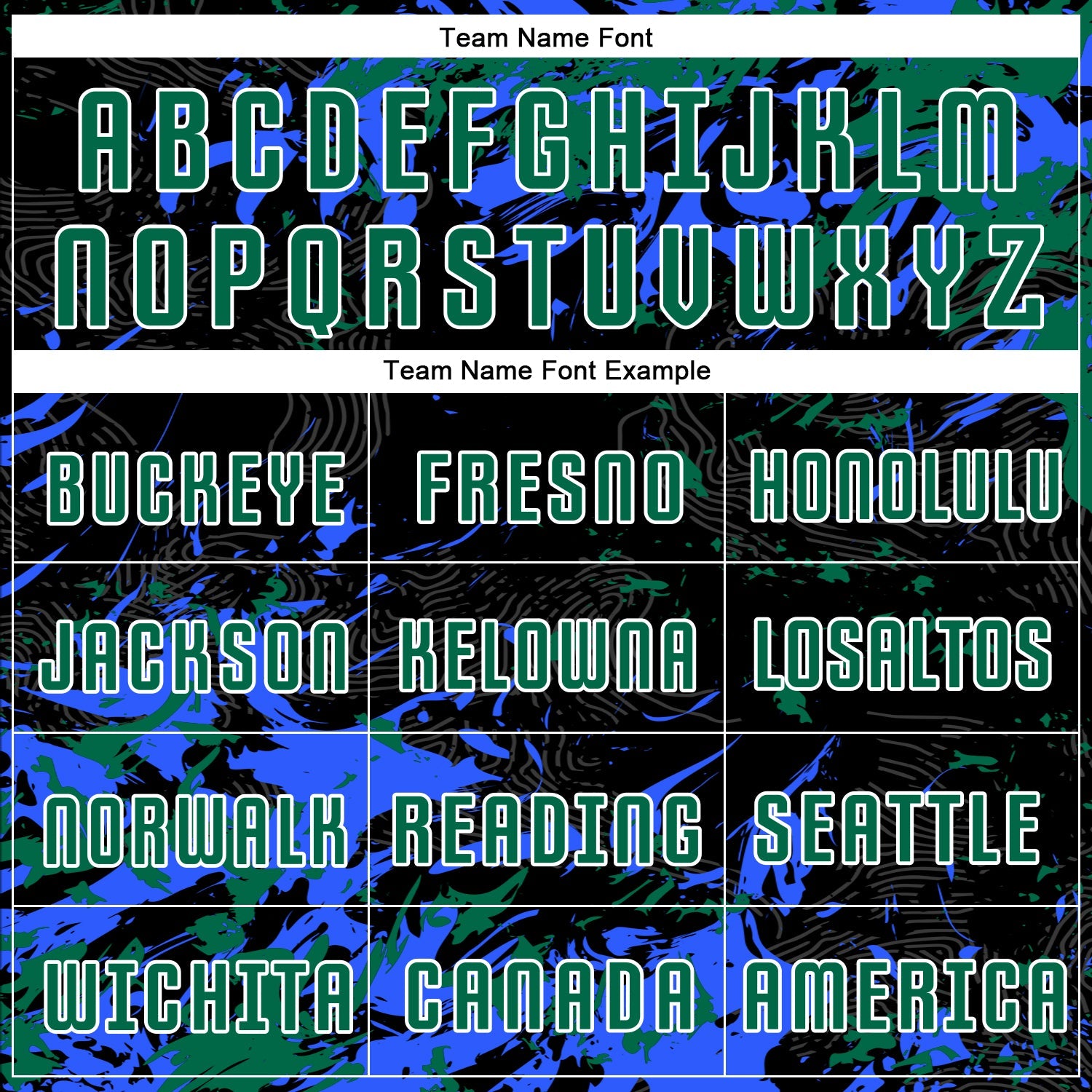 Custom Black Kelly Green Royal-White Fluid Art Splash Sublimation Soccer Uniform Jersey