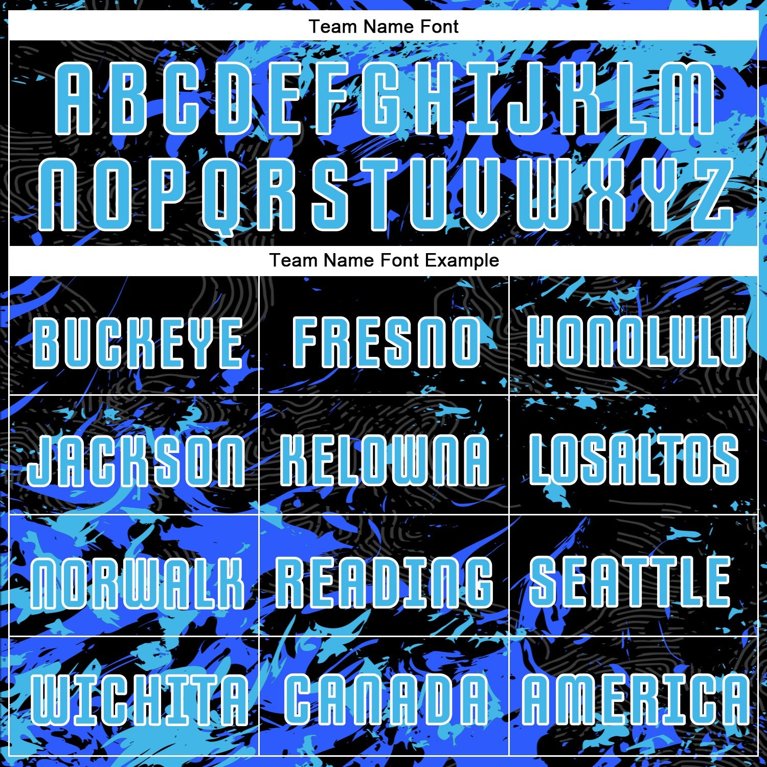 Custom Black Sky Blue Royal-White Fluid Art Splash Sublimation Soccer Uniform Jersey