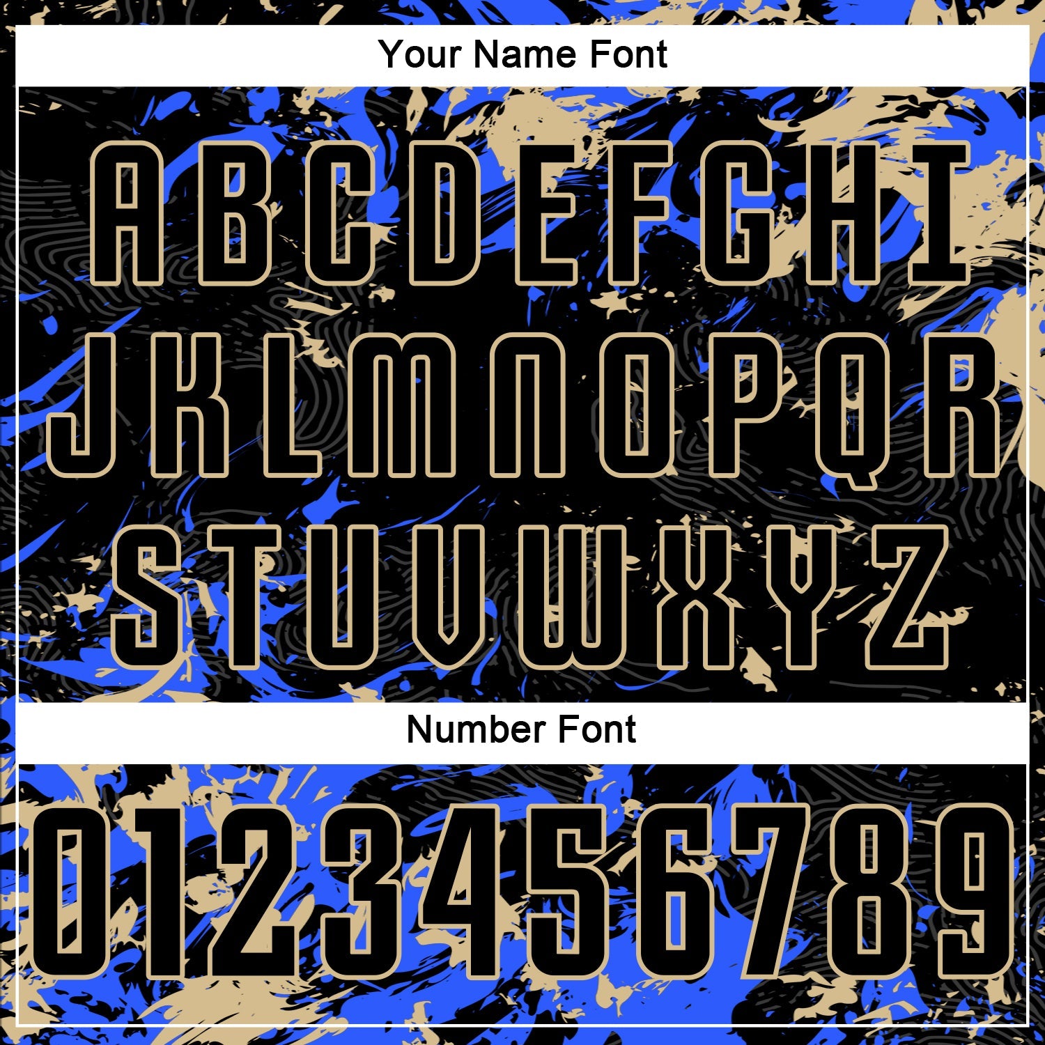 Custom Black Vegas Gold-Royal Fluid Art Splash Sublimation Soccer Uniform Jersey