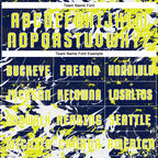 Custom Navy Neon Yellow-White Fluid Art Splash Sublimation Soccer Uniform Jersey