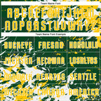 Custom Green Yellow-White Fluid Art Splash Sublimation Soccer Uniform Jersey