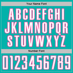 Custom Black White Aqua-Pink Geometric Shape Sublimation Soccer Uniform Jersey