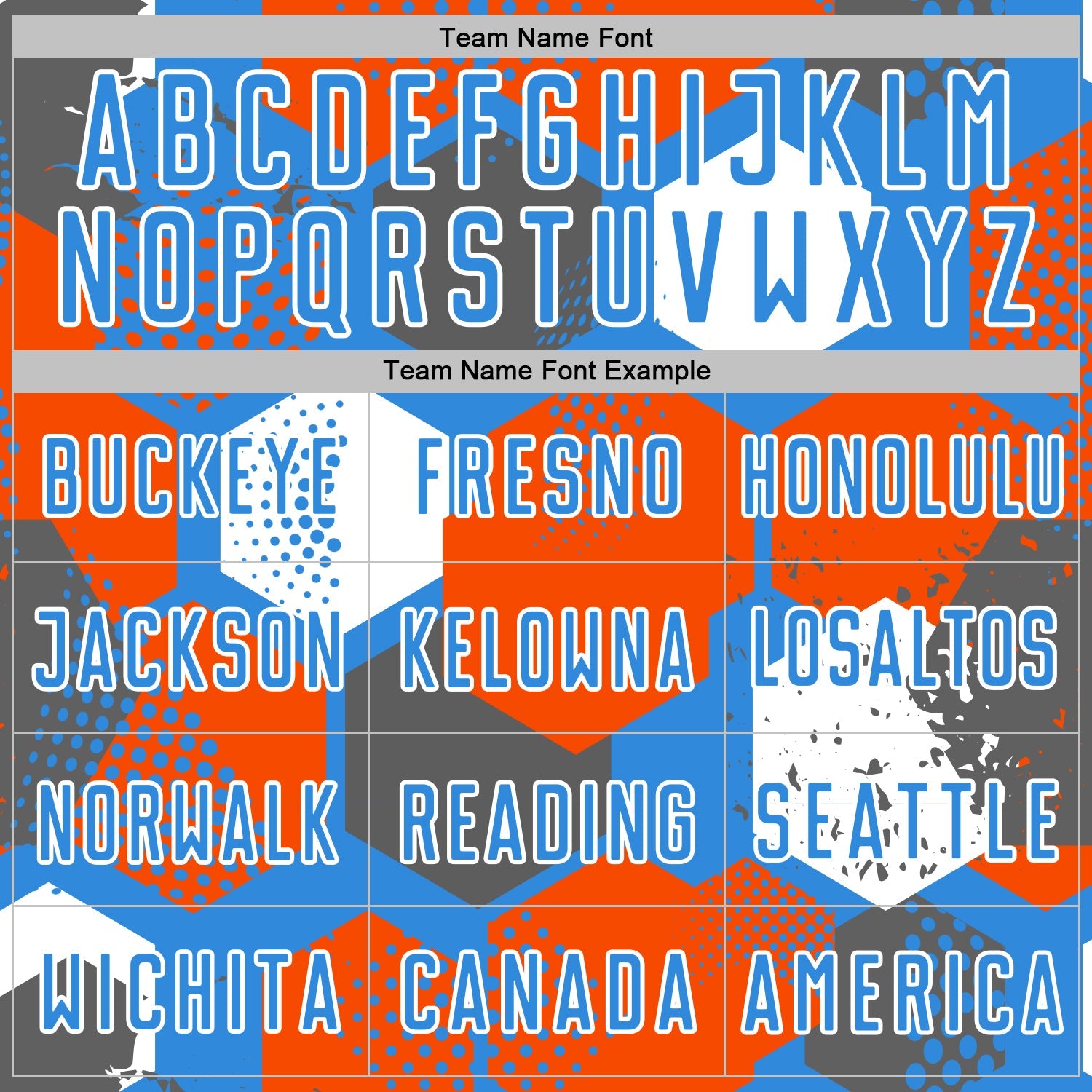 Custom Powder Blue Orange-White Geometric Shape Sublimation Soccer Uniform Jersey