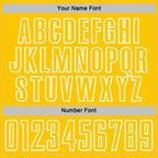 Custom Royal Yellow-White Geometric Shape Sublimation Soccer Uniform Jersey