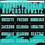 Custom Black Aqua-White Abstract Fragment Art Sublimation Soccer Uniform Jersey