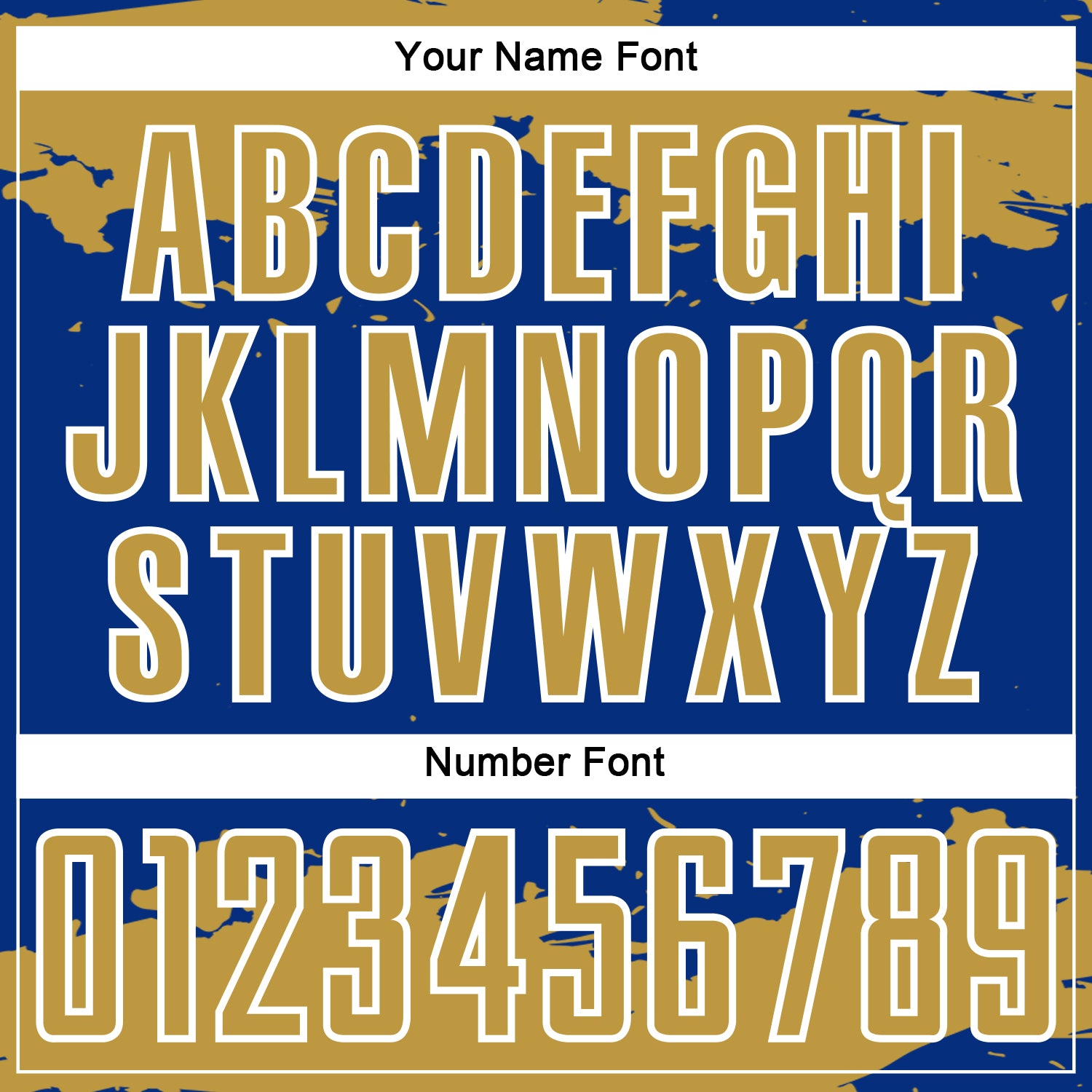 Custom Royal Old Gold-White Abstract Fragment Art Sublimation Soccer Uniform Jersey