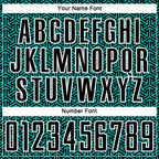 Custom Black Aqua-White Geometric Arrow Sublimation Soccer Uniform Jersey