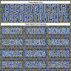 Custom Royal Old Gold-White Geometric Arrow Sublimation Soccer Uniform Jersey