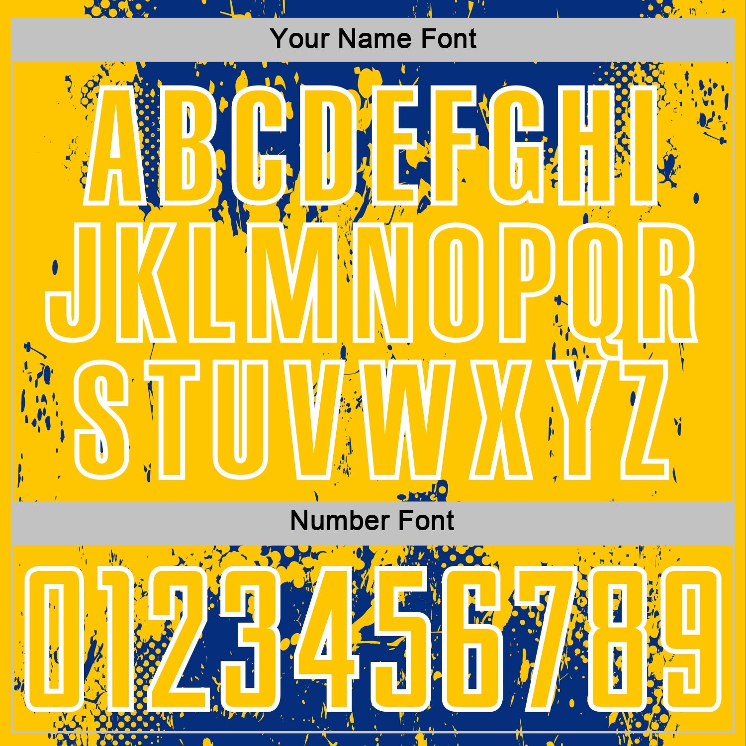 Custom Royal Yellow-White Abstract Splatter Grunge Art Sports Sublimation Soccer Uniform Jersey