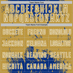 Custom Royal Old Gold-White Abstract Splatter Grunge Art Sports Sublimation Soccer Uniform Jersey