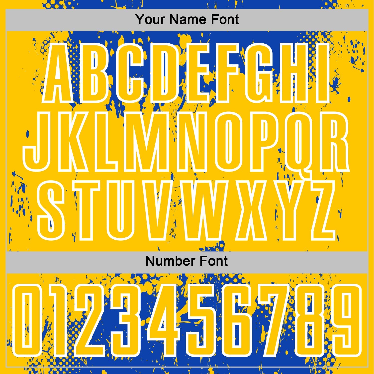 Custom Thunder Blue Yellow-White Abstract Splatter Grunge Art Sports Sublimation Soccer Uniform Jersey