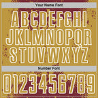 Custom Burgundy Old Gold-White Abstract Splatter Grunge Art Sports Sublimation Soccer Uniform Jersey