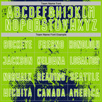 Custom Navy Neon Green-White Abstract Splatter Grunge Art Sports Sublimation Soccer Uniform Jersey