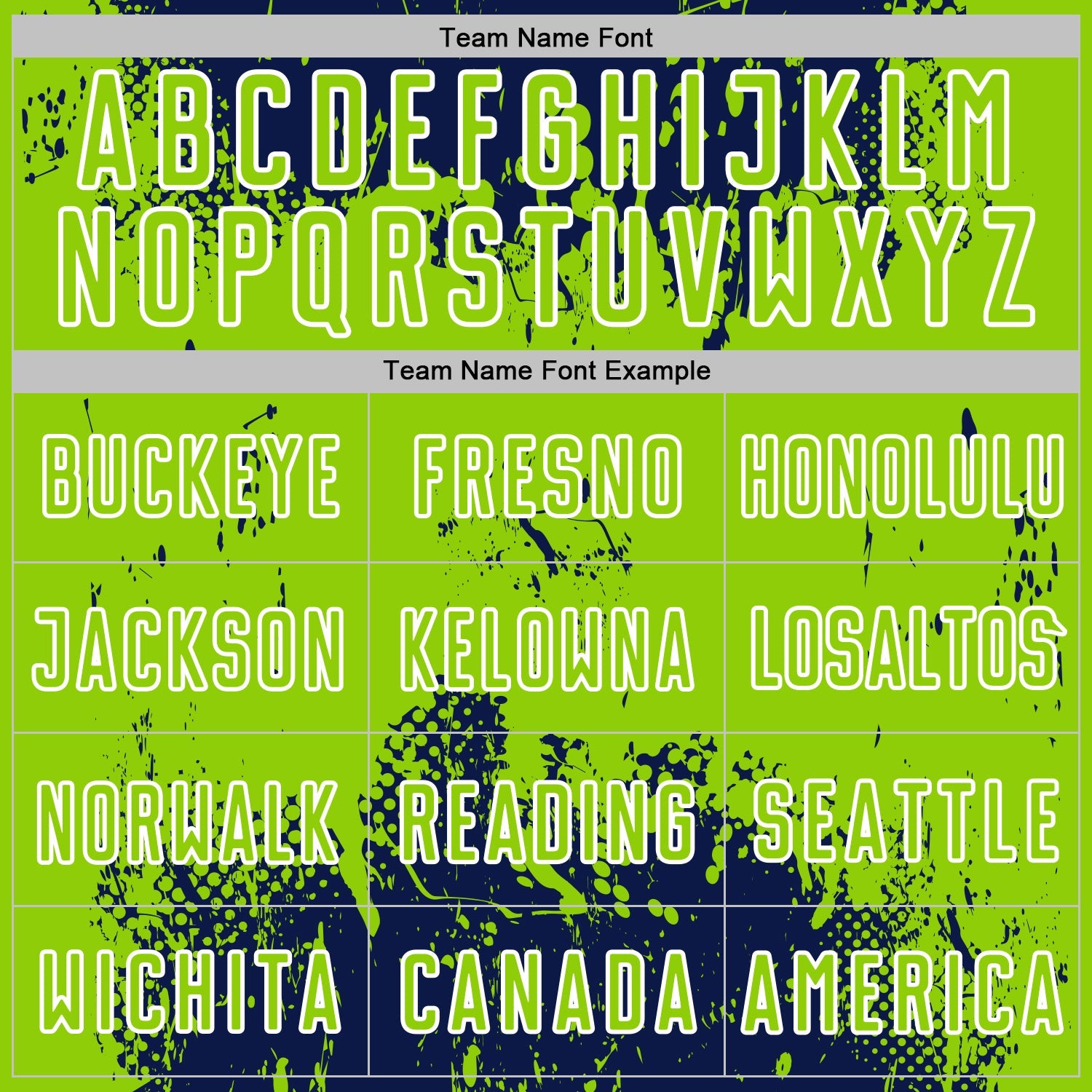 Custom Navy Neon Green-White Abstract Splatter Grunge Art Sports Sublimation Soccer Uniform Jersey