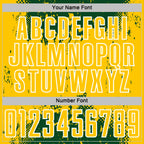 Custom Green Yellow-White Abstract Splatter Grunge Art Sports Sublimation Soccer Uniform Jersey