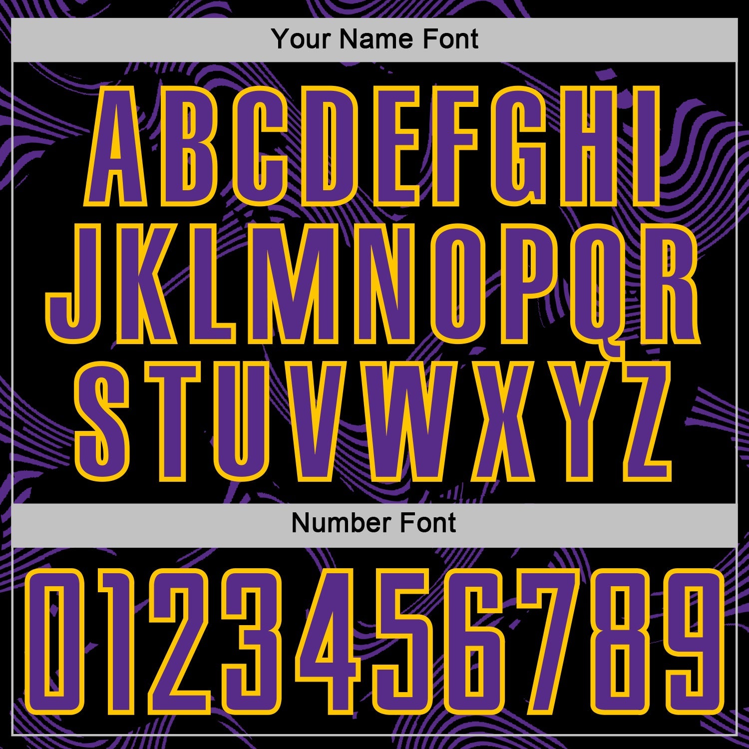 Custom Black Purple-Yellow Curve Lines Sports Sublimation Soccer Uniform Jersey