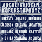 Custom Navy Silver-White Curve Lines Sports Sublimation Soccer Uniform Jersey