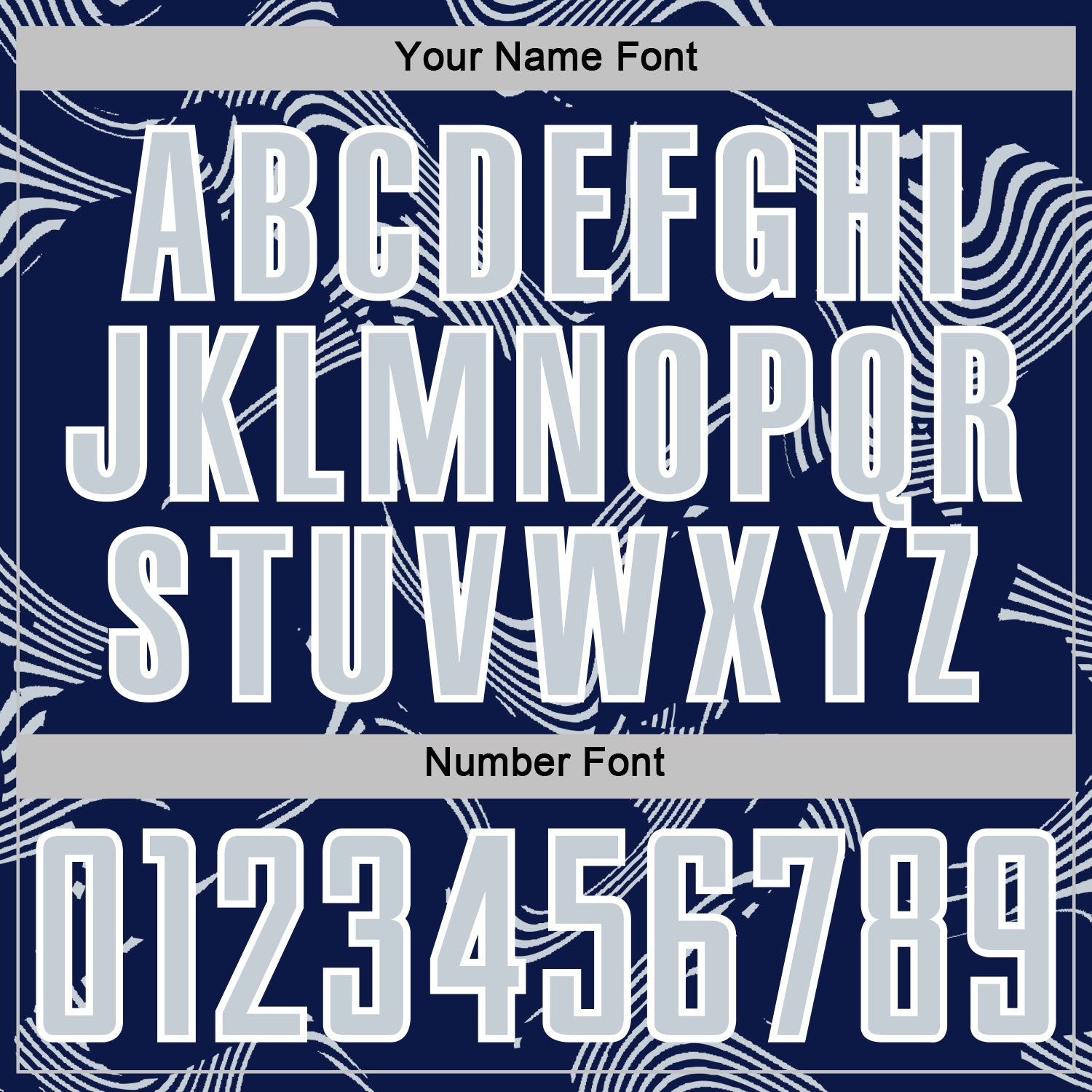 Custom Navy Silver-White Curve Lines Sports Sublimation Soccer Uniform Jersey