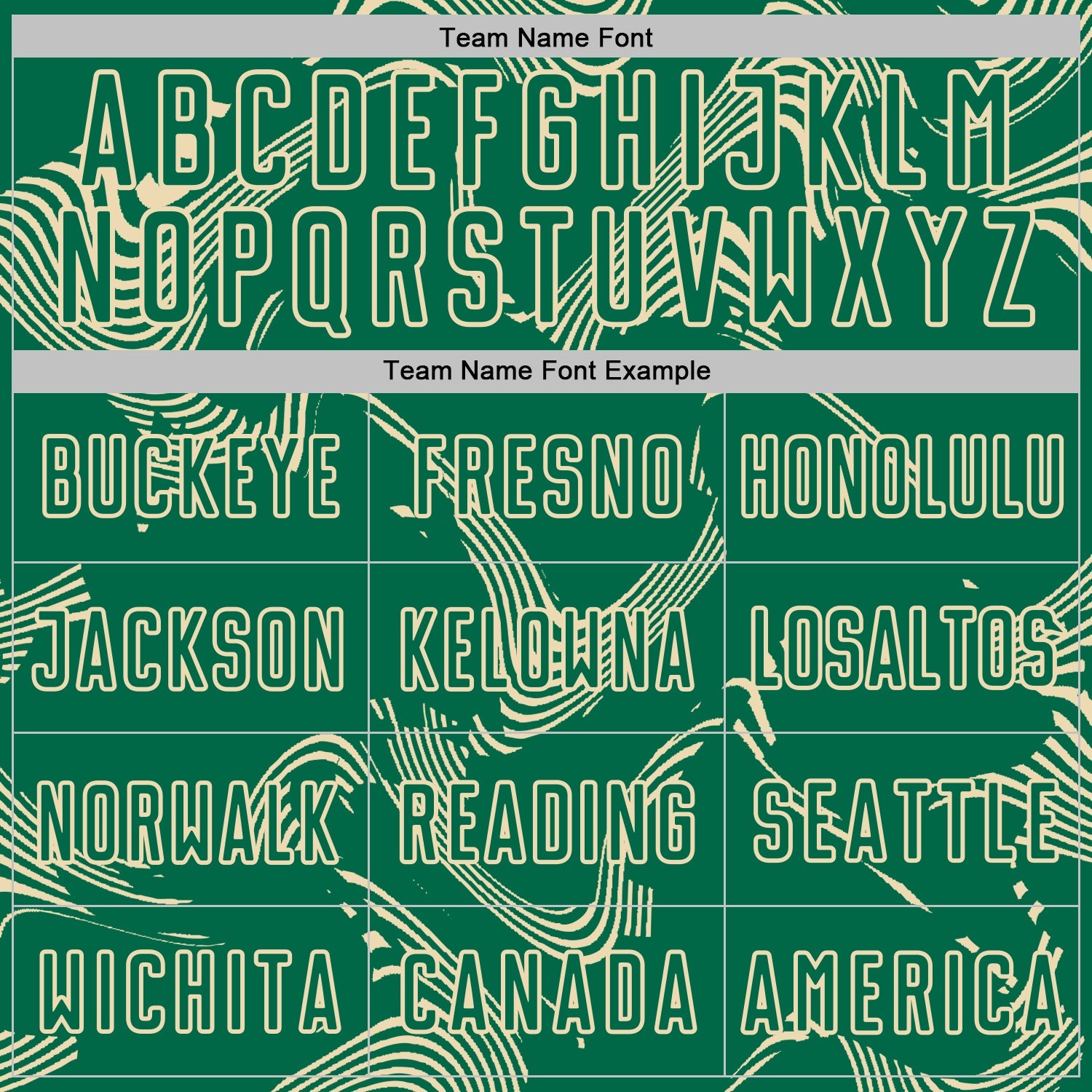 Custom Kelly Green Cream Curve Lines Sports Sublimation Soccer Uniform Jersey