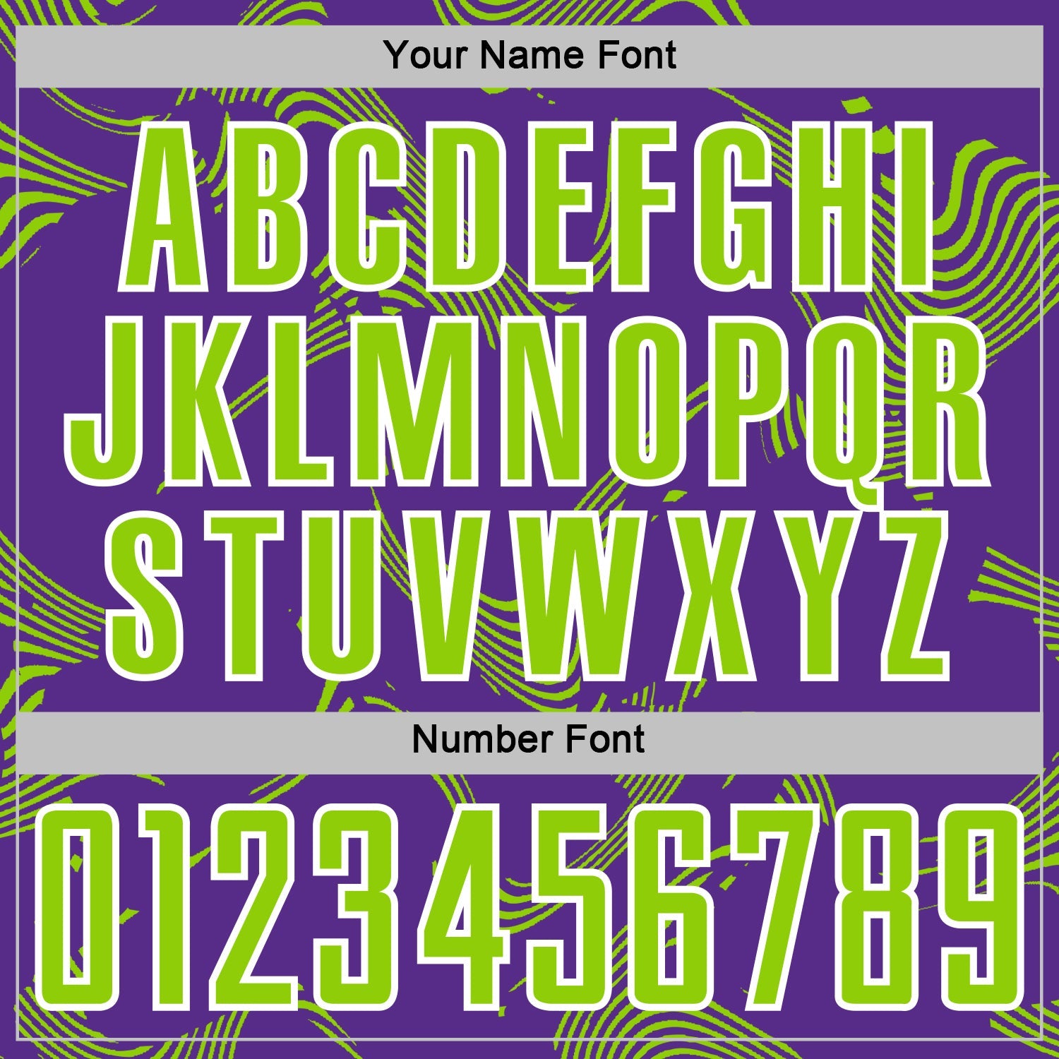 Custom Purple Neon Green-White Curve Lines Sports Sublimation Soccer Uniform Jersey