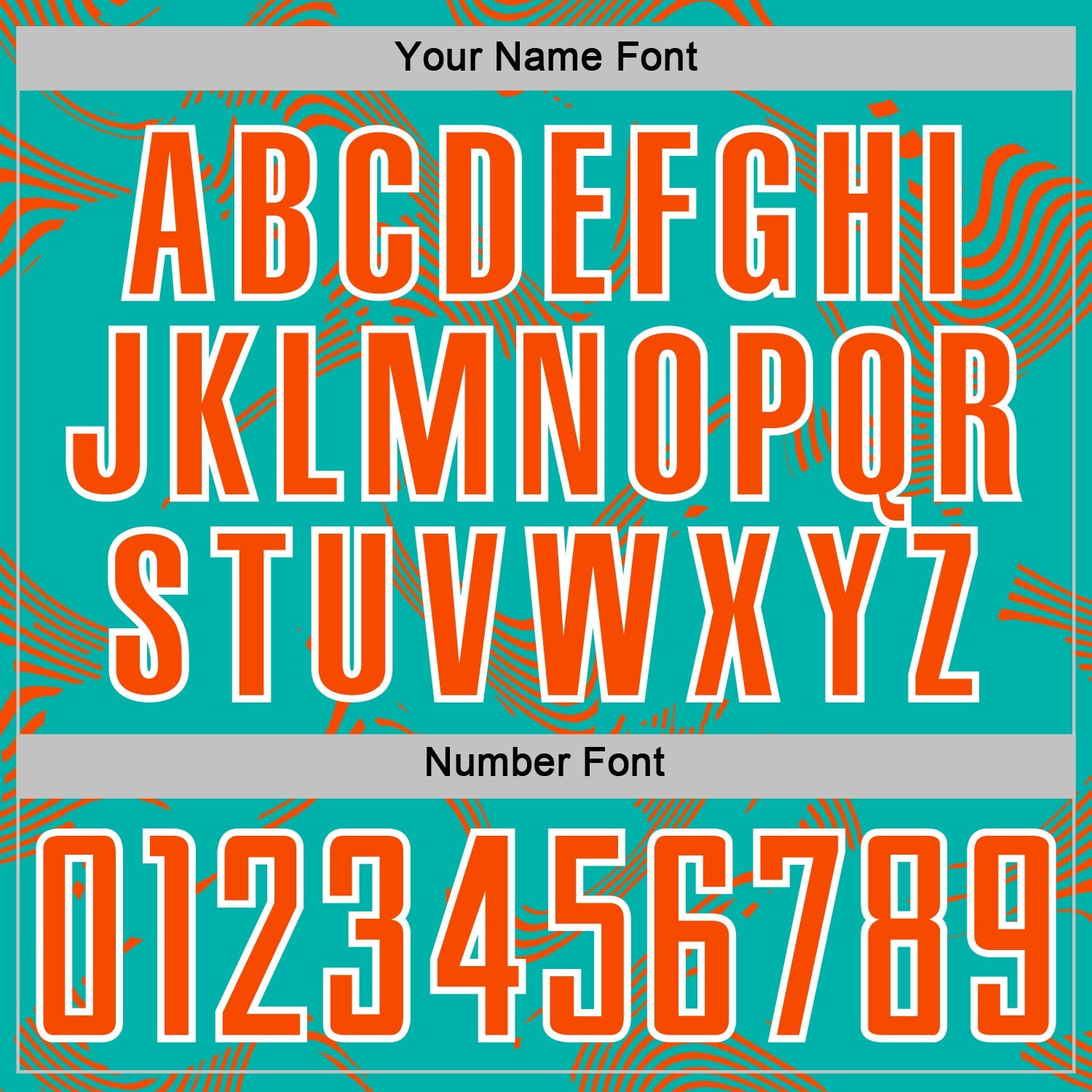 Custom Aqua Orange-White Curve Lines Sports Sublimation Soccer Uniform Jersey