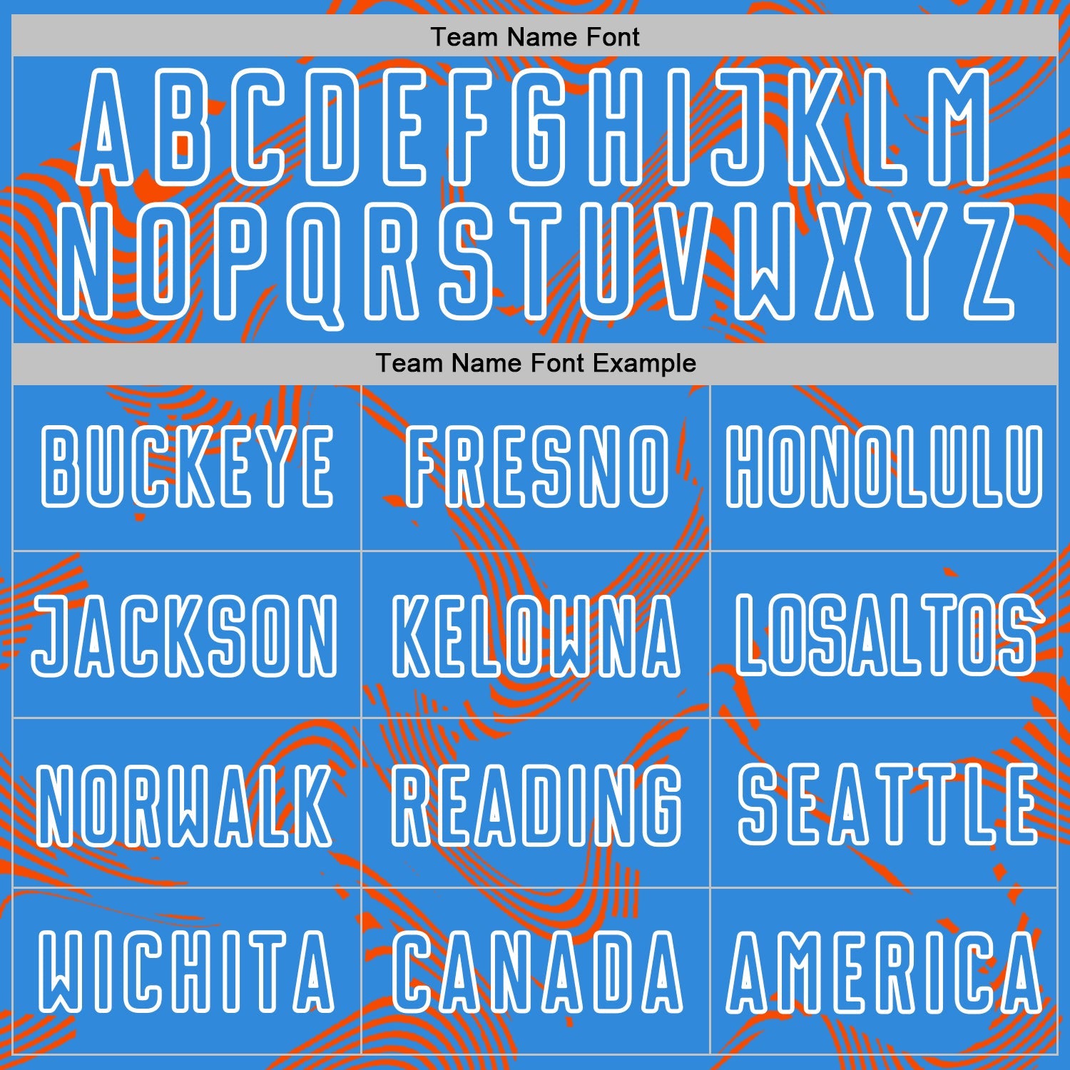 Custom Powder Blue Orange-White Curve Lines Sports Sublimation Soccer Uniform Jersey