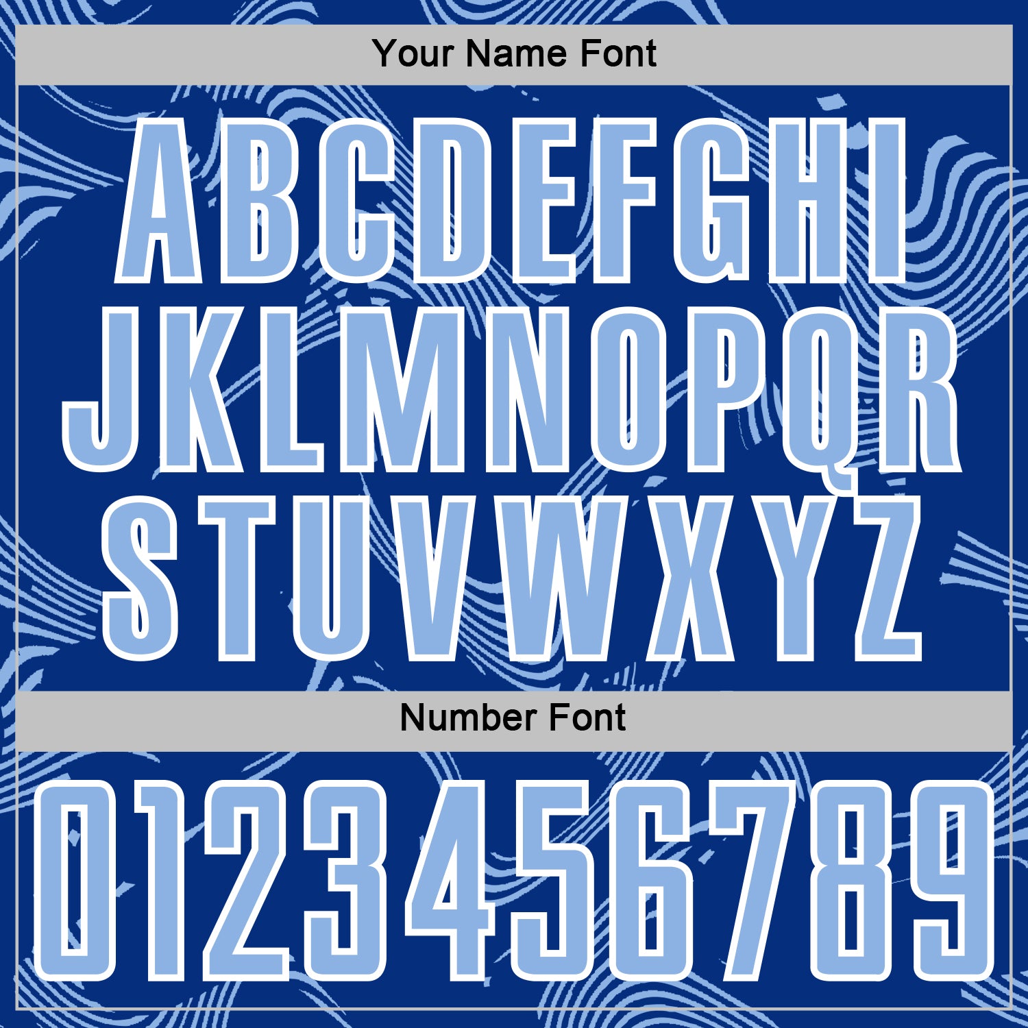 Custom Royal Light Blue-White Curve Lines Sports Sublimation Soccer Uniform Jersey