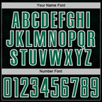 Custom Black Kelly Green-White Geometric Shape Sports Sublimation Soccer Uniform Jersey