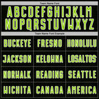 Custom Black Neon Green-White Geometric Shape Sports Sublimation Soccer Uniform Jersey