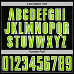 Custom Black Neon Green-White Geometric Shape Sports Sublimation Soccer Uniform Jersey