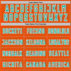 Custom Orange Aqua-White Geometric Shape Sports Sublimation Soccer Uniform Jersey