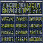 Custom Navy Neon Yellow Geometric Shape Sports Sublimation Soccer Uniform Jersey