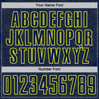 Custom Navy Neon Yellow Geometric Shape Sports Sublimation Soccer Uniform Jersey