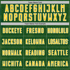 Custom Green Yellow-White Geometric Shape Sports Sublimation Soccer Uniform Jersey