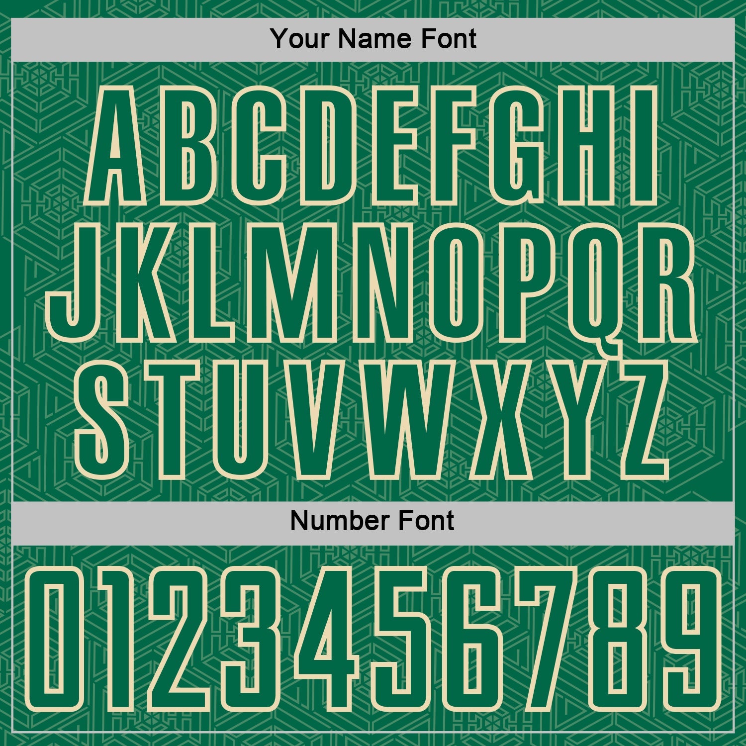 Custom Kelly Green Cream Geometric Shape Sports Sublimation Soccer Uniform Jersey