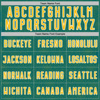 Custom Teal Gold-White Geometric Shape Sports Sublimation Soccer Uniform Jersey