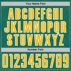 Custom Teal Gold-White Geometric Shape Sports Sublimation Soccer Uniform Jersey