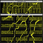 Custom Black Neon Yellow Lightning Sports Sublimation Soccer Uniform Jersey