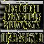 Custom Black Neon Yellow Lightning Sports Sublimation Soccer Uniform Jersey