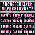 Custom Black White Aqua-Pink Lightning Sports Sublimation Soccer Uniform Jersey