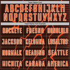 Custom Brown Orange-White Lightning Sports Sublimation Soccer Uniform Jersey