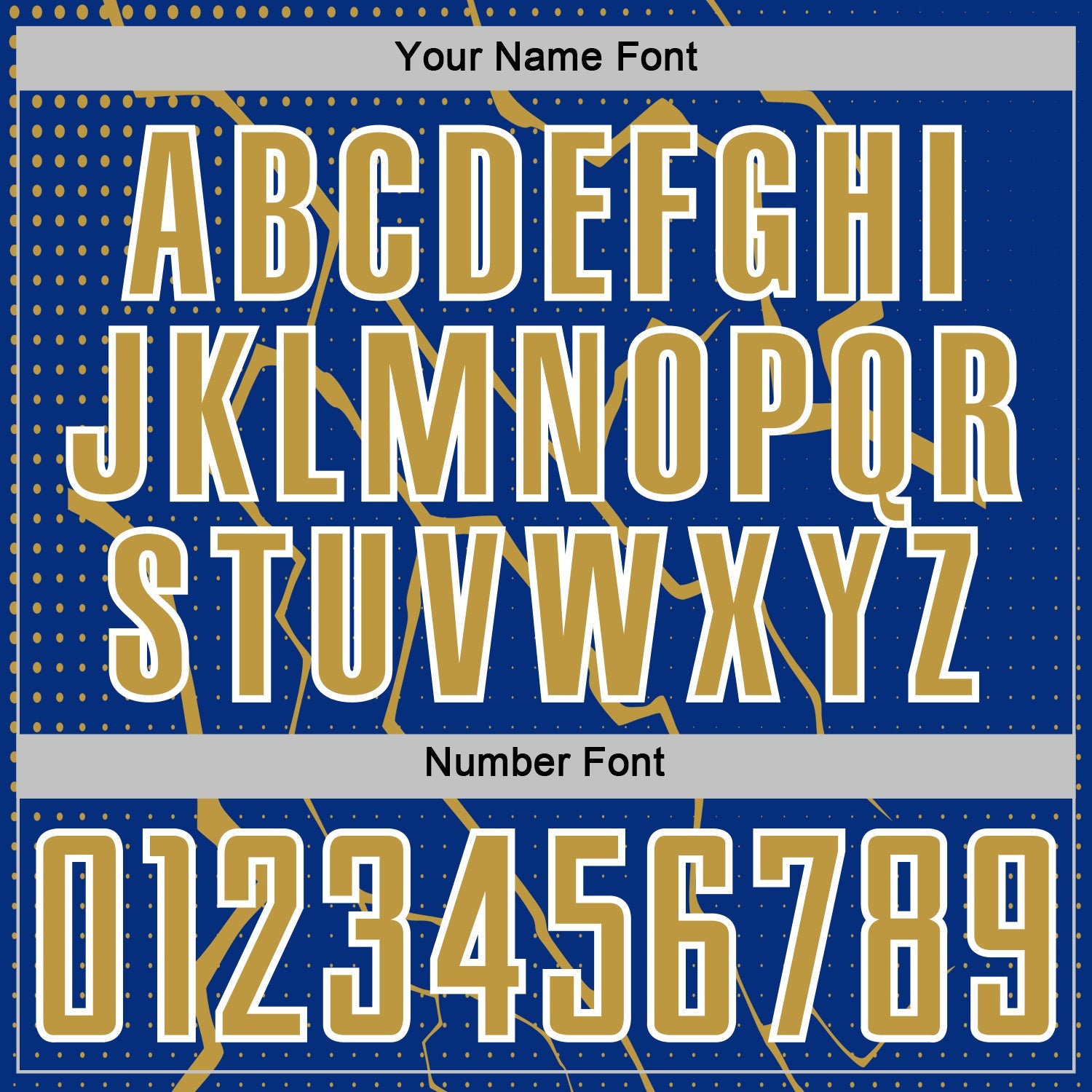 Custom Royal Old Gold-White Lightning Sports Sublimation Soccer Uniform Jersey